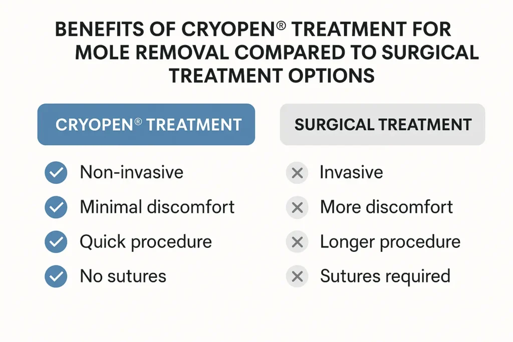 Benefits of facial mole removal Beckton - call our team today to book a consultation