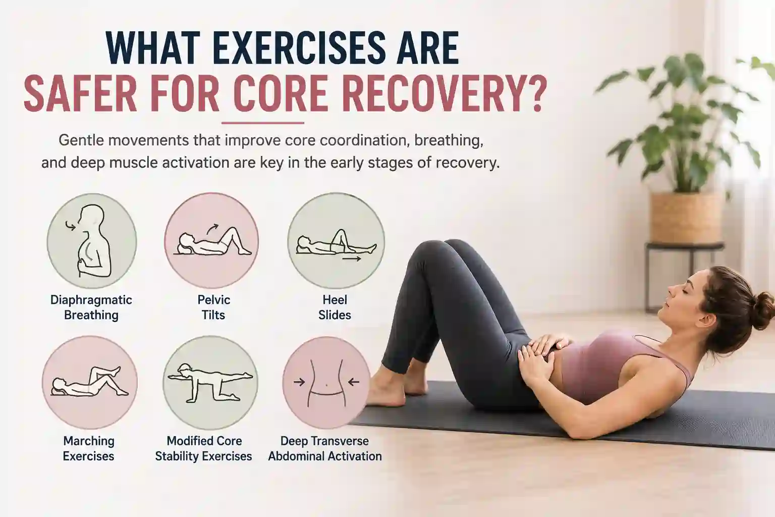 Which exercises may help diastasis recti Beckton?